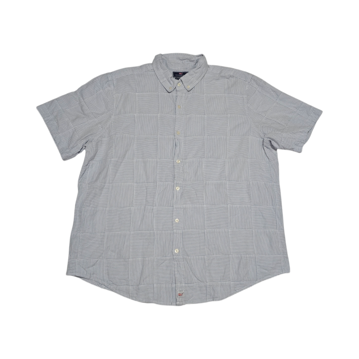 Camisa Manga Corta Vineyard Vines 2xl Azul Claro Slimfit