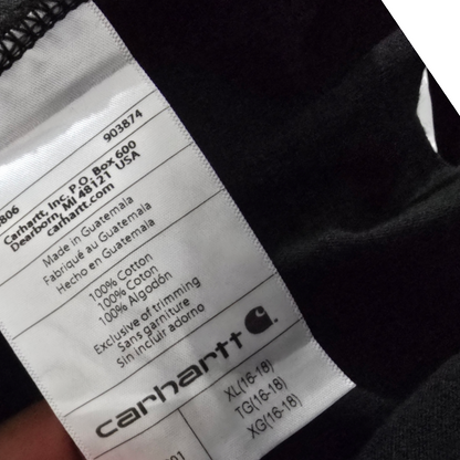Playera Loosefit Carhartt Xgrande Xl (16-18) Negro Muje