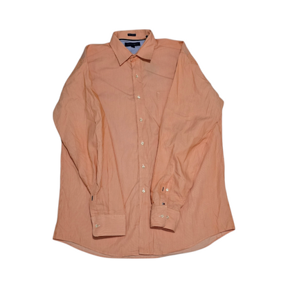 Camisa Tommy Hilfiger Grande 16 L Naranja Lineas