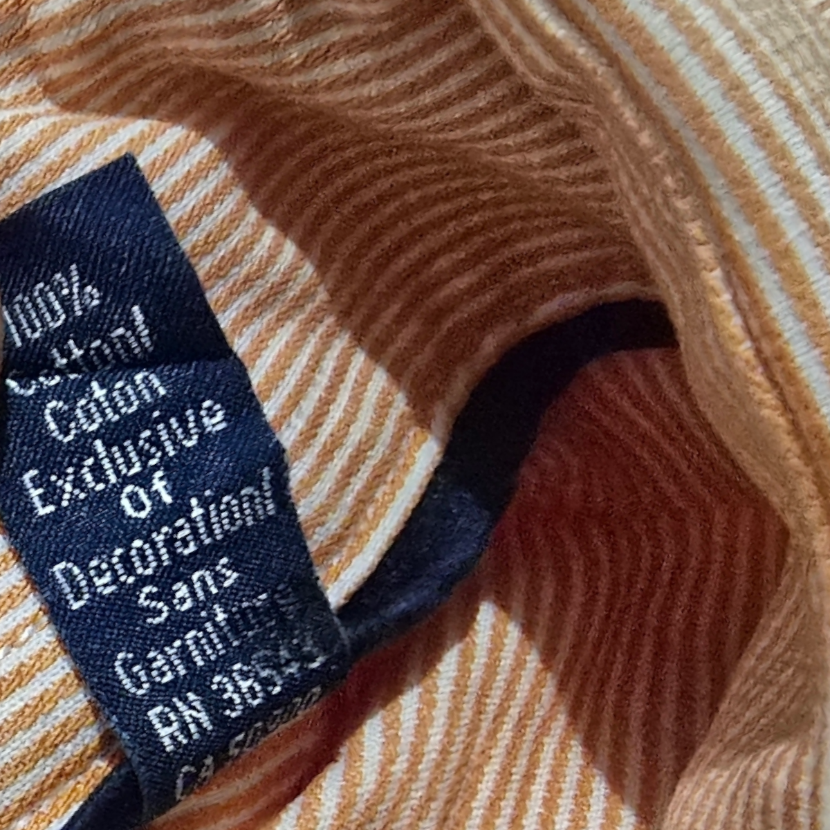 Camisa Tommy Hilfiger Grande 16 L Naranja Lineas