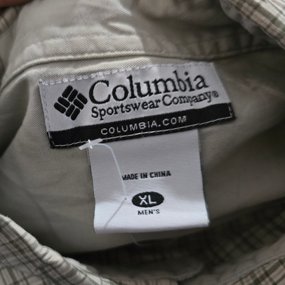 Camisa Columbia Xgrande Xl Gris Cafe Cuadro