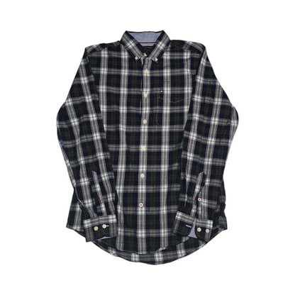 Camisa Tommy Hilfiger Xchico Xs Cuadro Azul