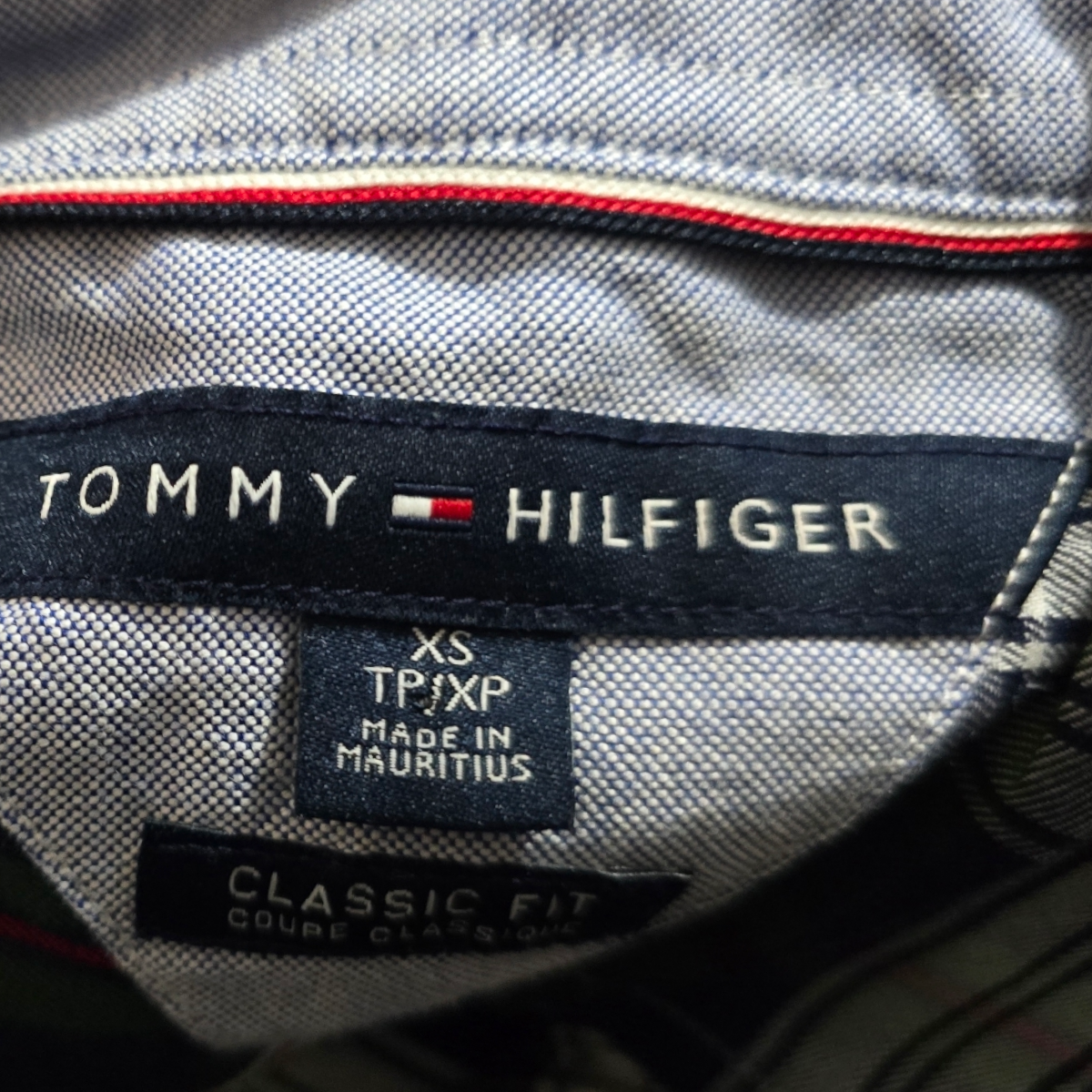 Camisa Tommy Hilfiger Xchico Xs Cuadro Azul