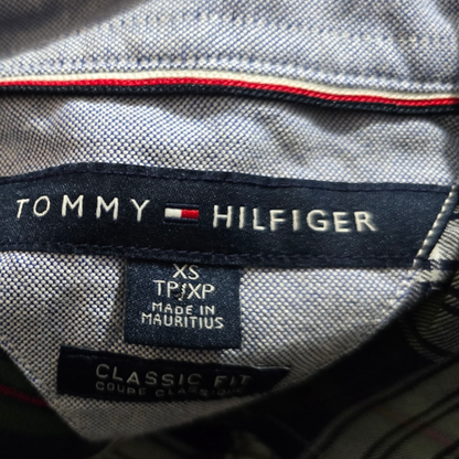Camisa Tommy Hilfiger Xchico Xs Cuadro Azul