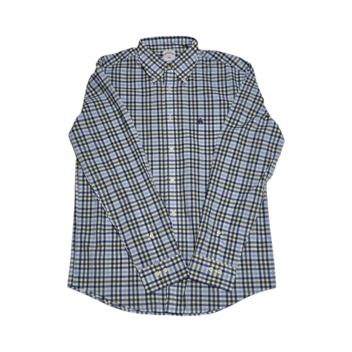 Camisa Brooks Brothers Chico S Cuadro Azul Y Verde