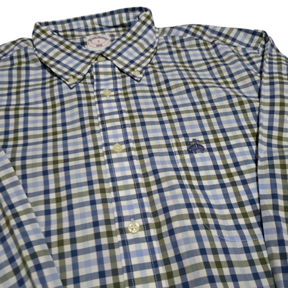 Camisa Brooks Brothers Chico S Cuadro Azul Y Verde