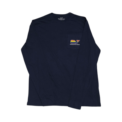Playera Manga Larga Vineyard Vines Chico S Azul Arcoiris