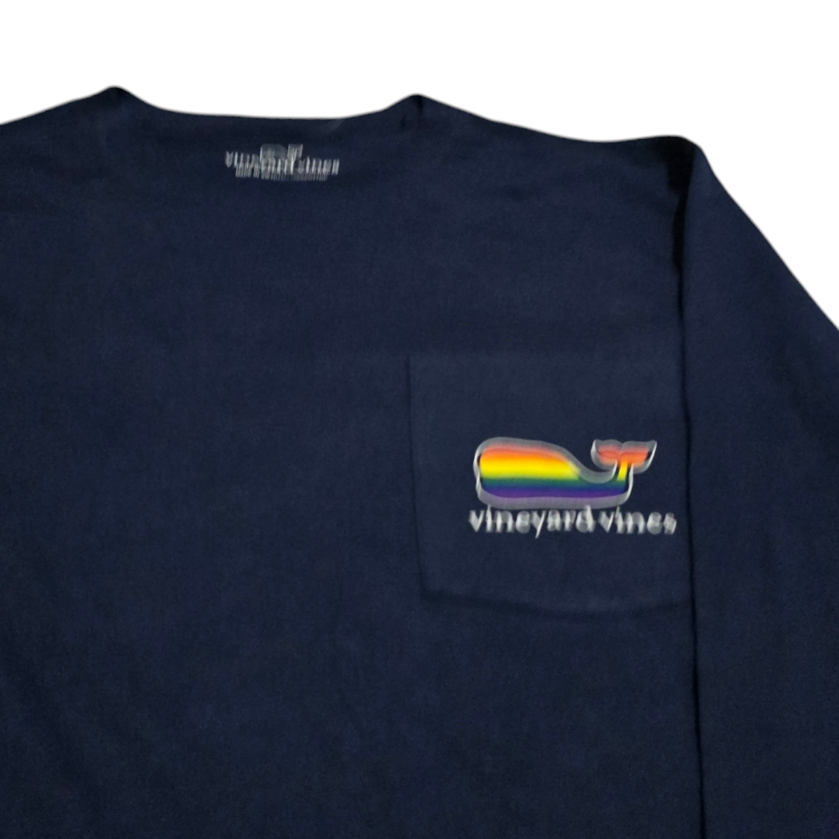 Playera Manga Larga Vineyard Vines Chico S Azul Arcoiris