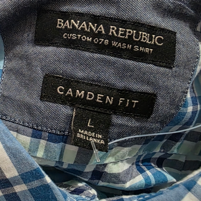 Camisa Banana Republic Grande L Cuadros Azul