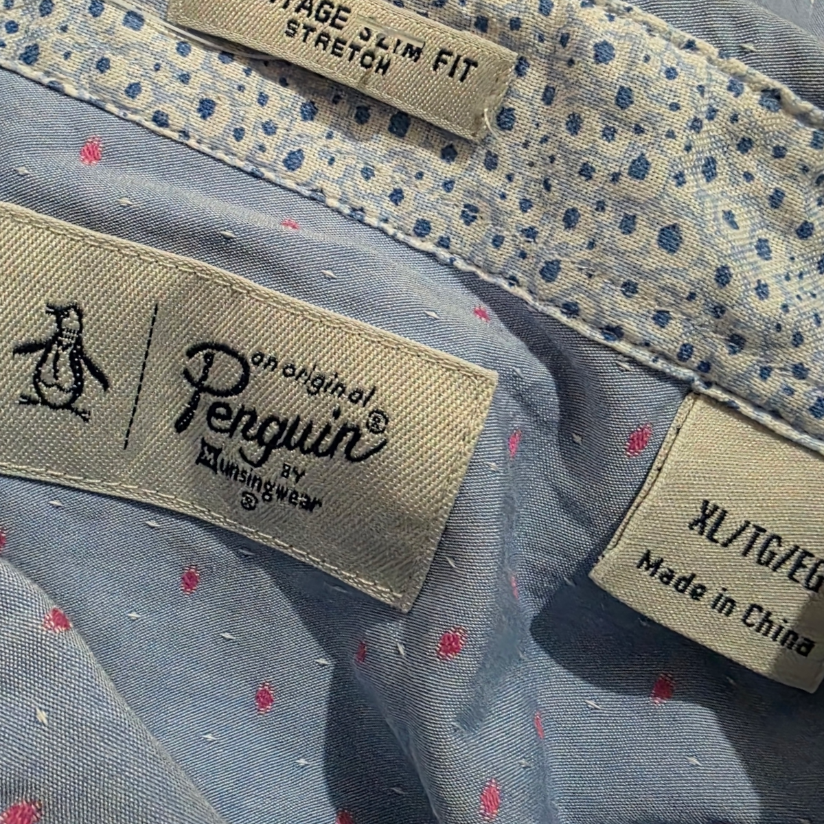 Camisa Slim Fit Penguin Xgrande Xl Azul Claro