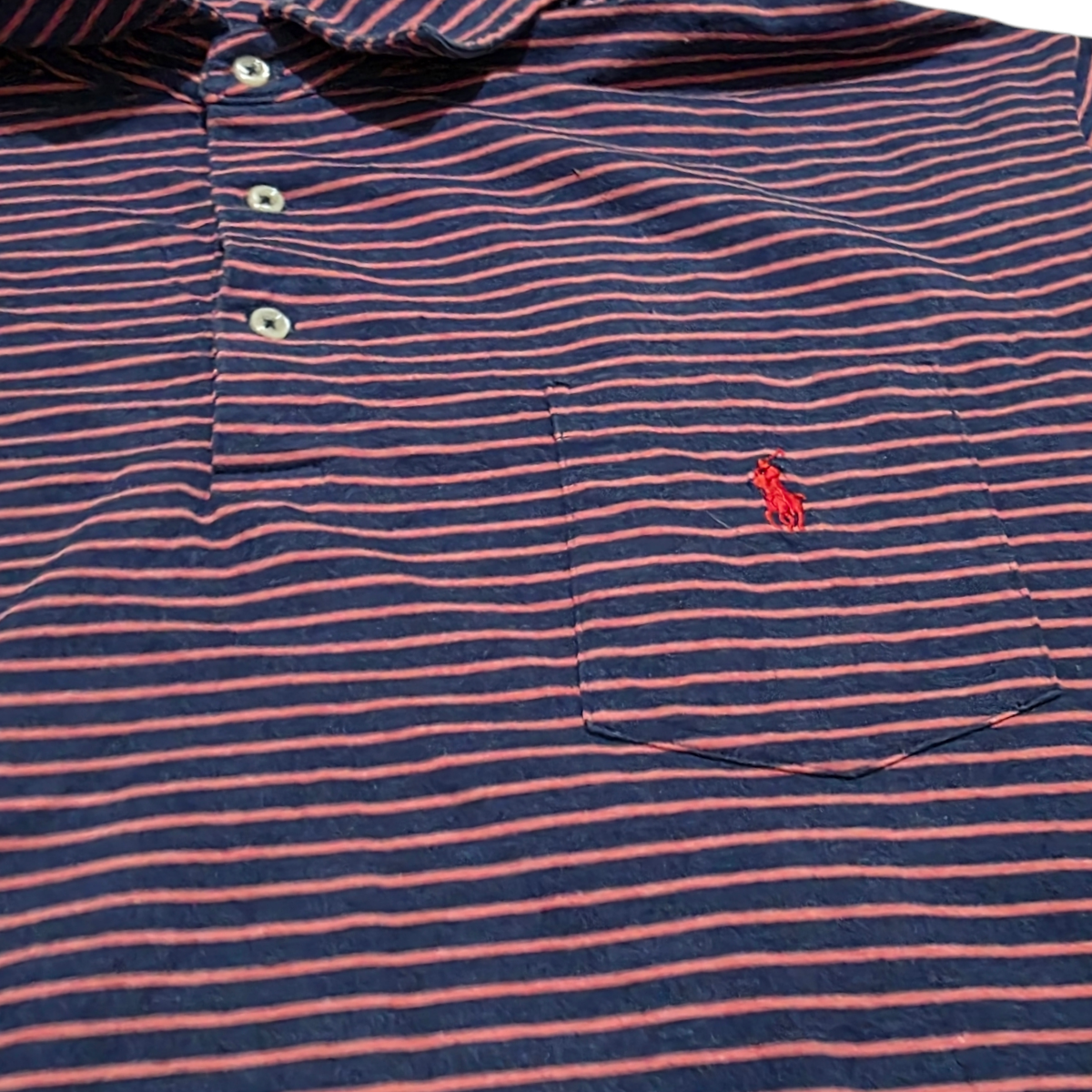Playera Polo Ralph Lauren 2xl Lineas Azul Naranja