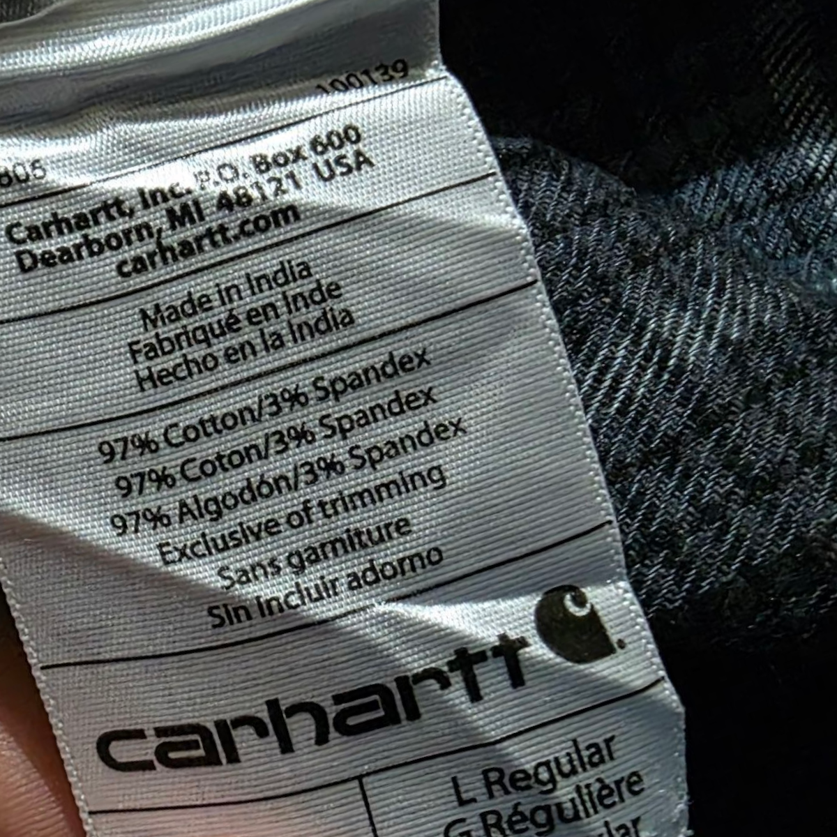 Camisa Carhartt Grande L Cuadros Azul Con Gris