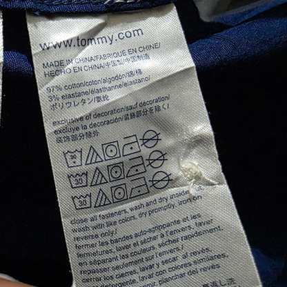 Camisa Tommy Hilfiger Xgrande Xl Azul Figuras