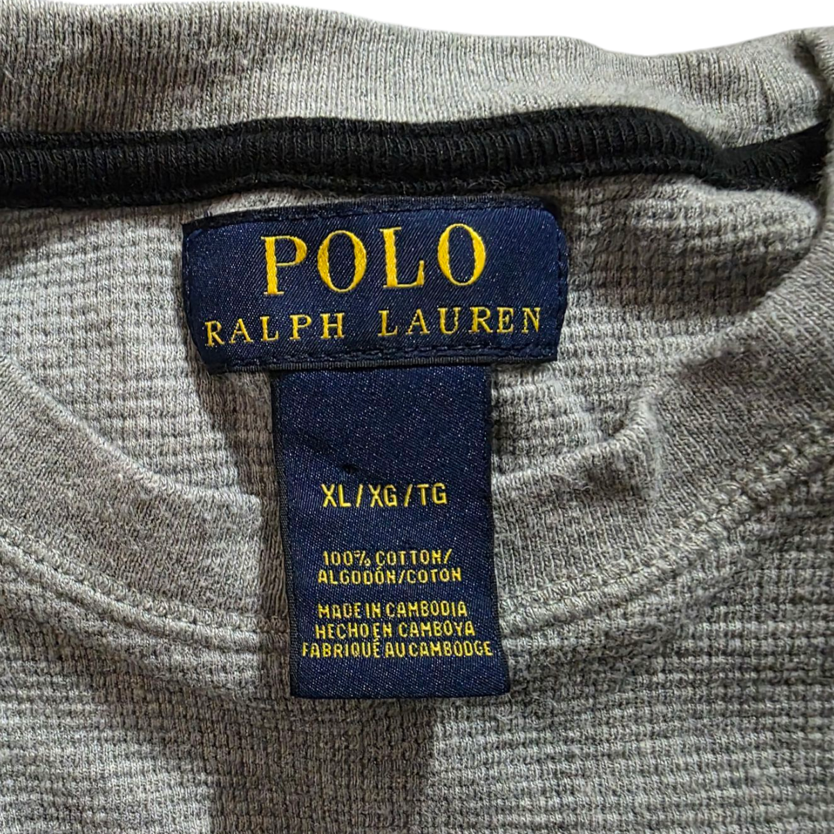 Playera Manga Larga Ralph Lauren Xgrande Xl Gris