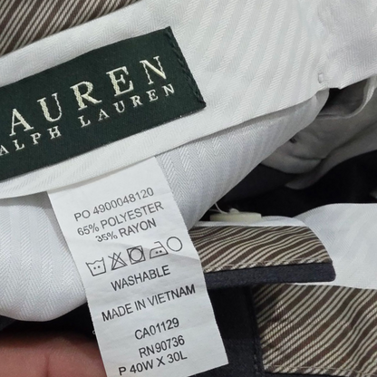 Pantalon Ralph Lauren 40x30 Recto Gris Vestir