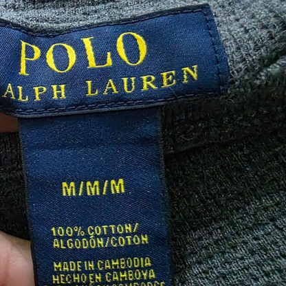 Playera Manga Larga Ralph Lauren Mediana M Gris