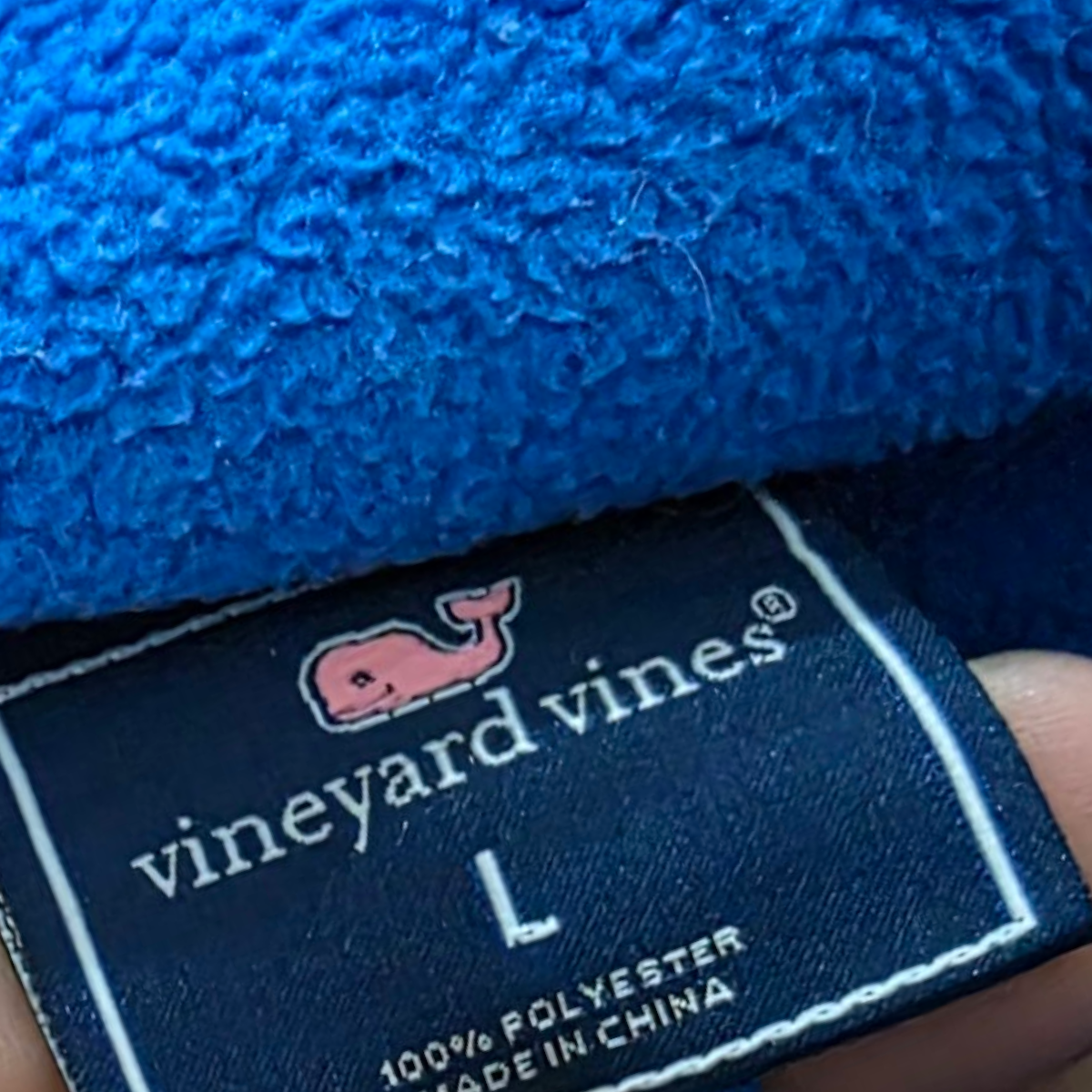 Sudadera Medio Cierre Vineyard Vines Grande L Azul Deslavado