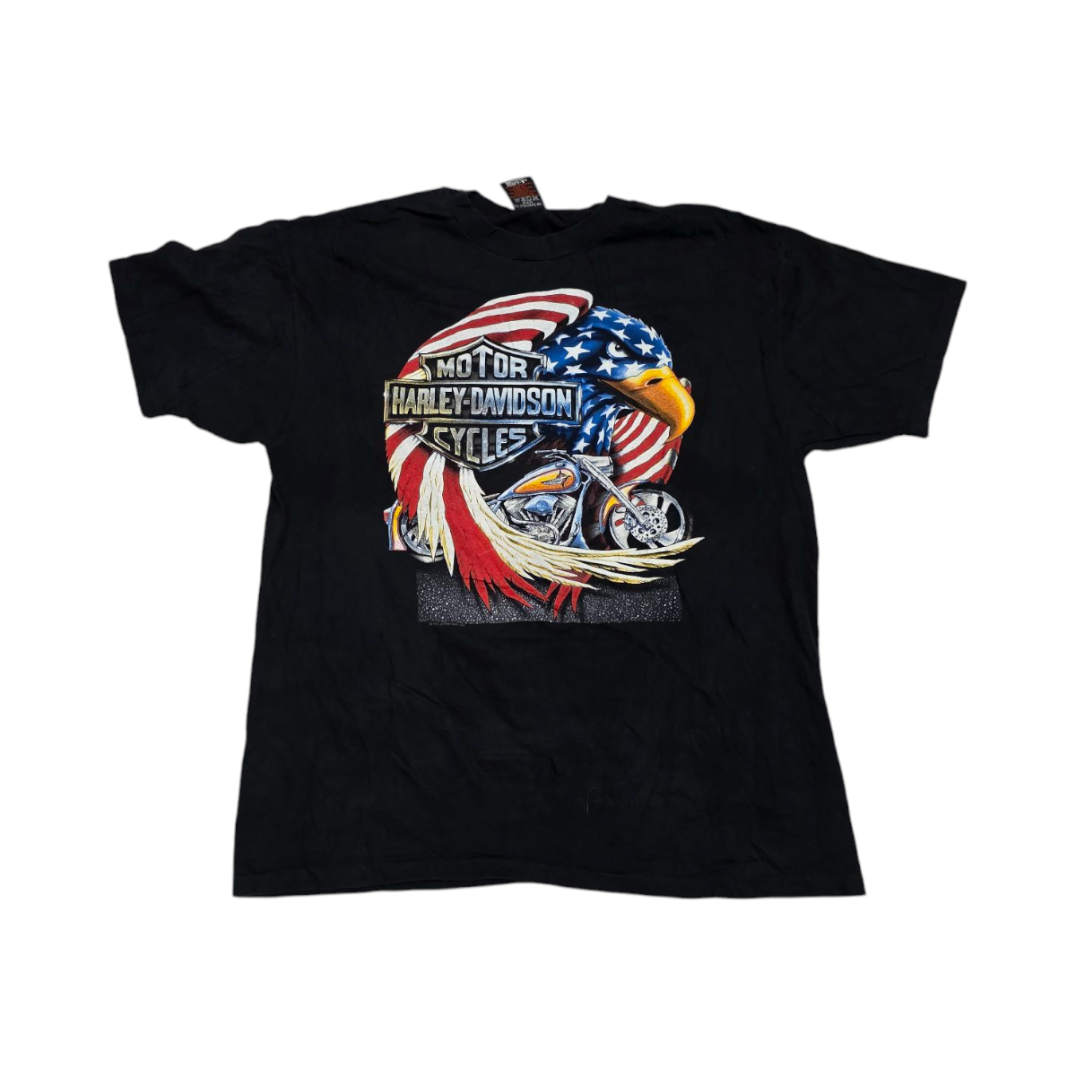 Playera Harley Davidson New Jersey Águila Xgrande Xl Negra
