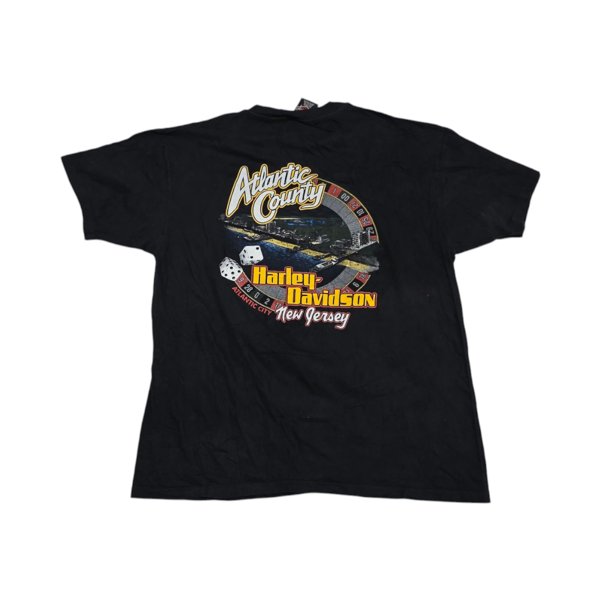 Playera Harley Davidson New Jersey Águila Xgrande Xl Negra