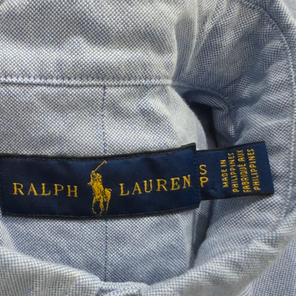 Camisa Manga Corta Ralph Lauren Chico S Azul