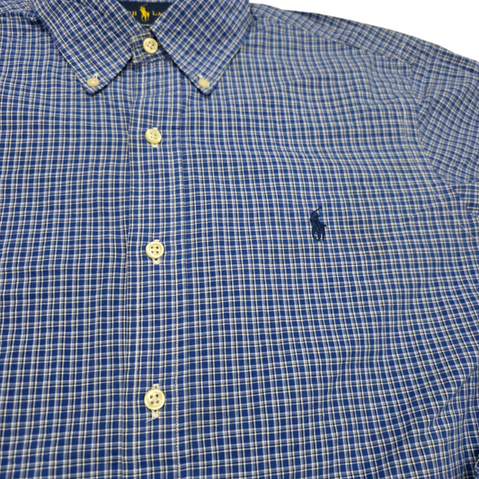 Camisa Custom Fit Ralph Lauren Mediana M Cuadro Azul