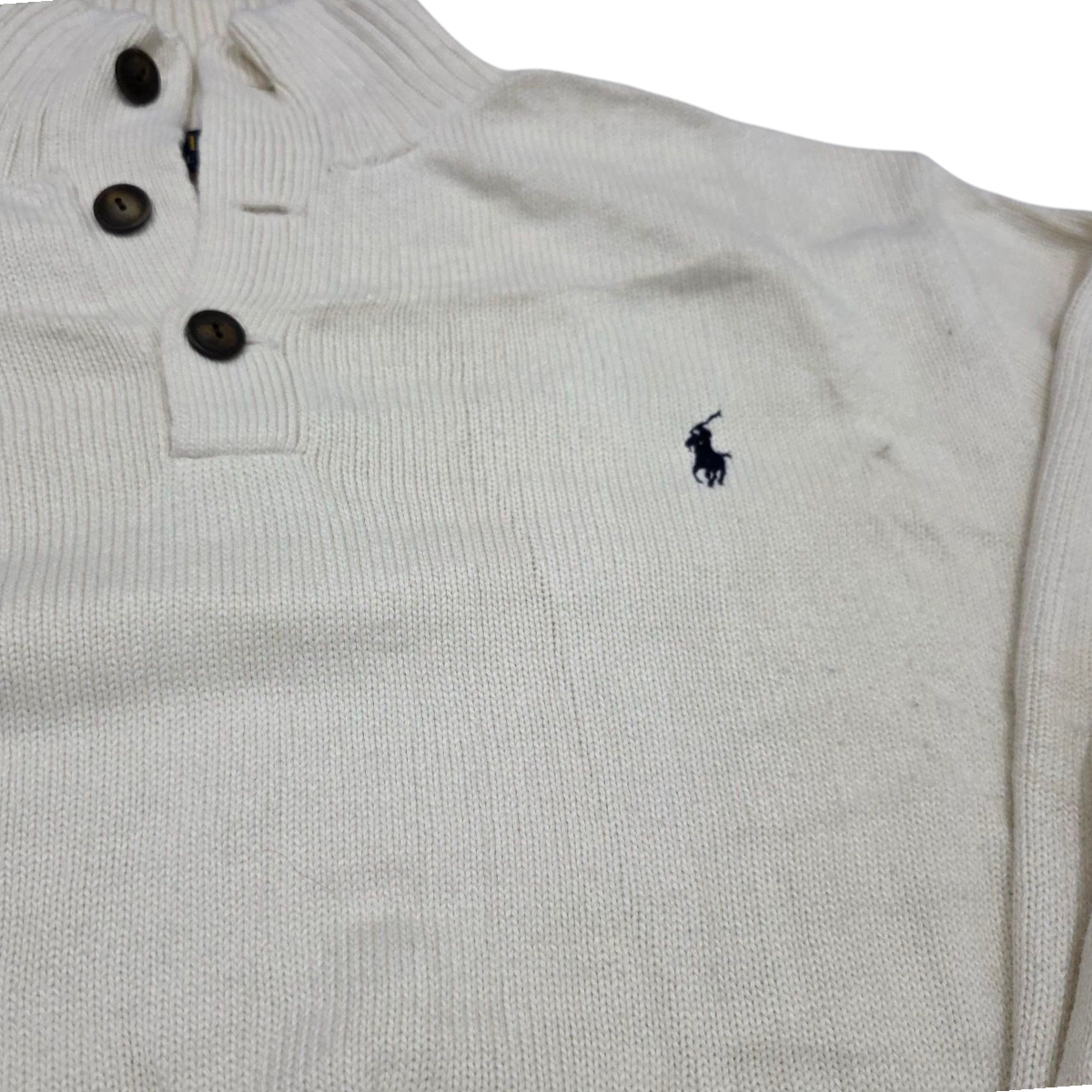 Sueter Con Botones Ralph Lauren Xxl Beige