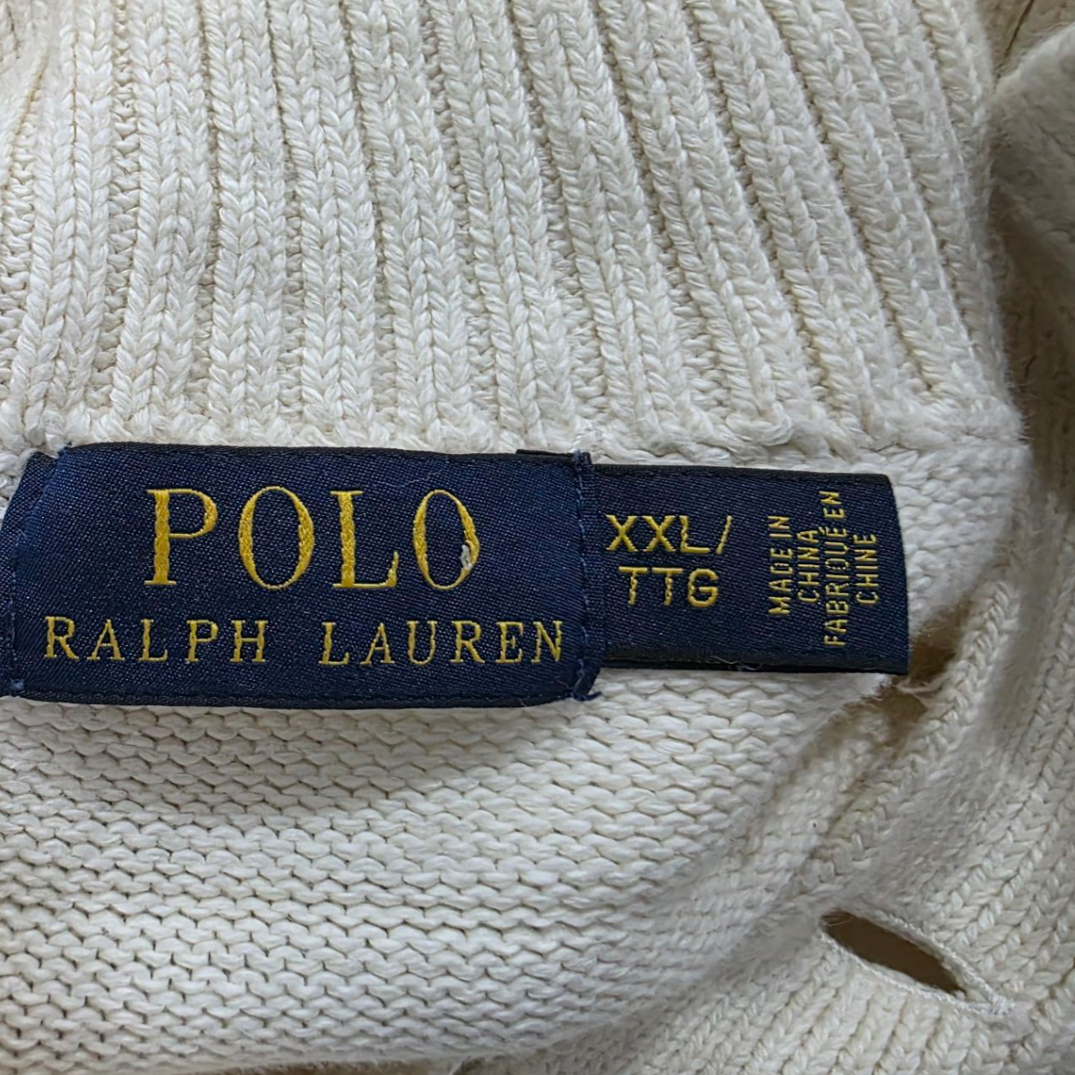 Sueter Con Botones Ralph Lauren Xxl Beige