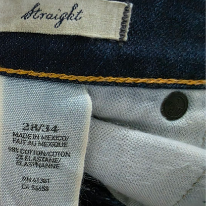 Pantalon Recto Ralph Lauren 28x34 Azul