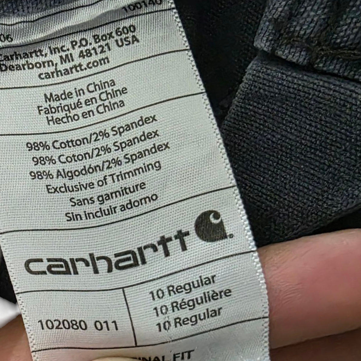 Pantalon Mujer Carhartt Talla 10 Gris