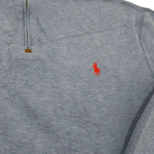 Sueter Medio Cierre Ralph Lauren Mediana M Azul