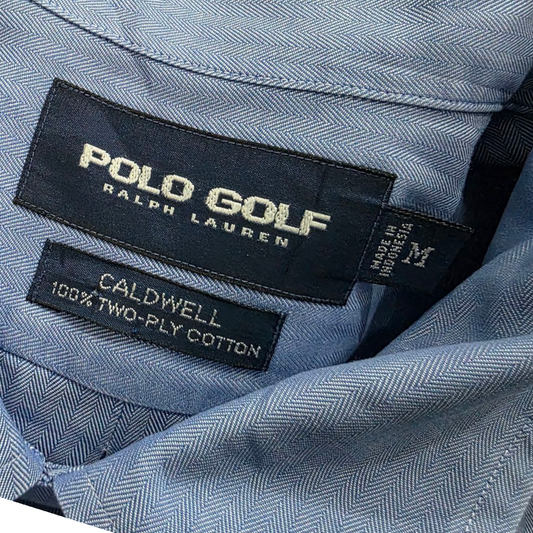 Camisa Polo Golf Manga Corta Ralph Lauren Mediana M Azul