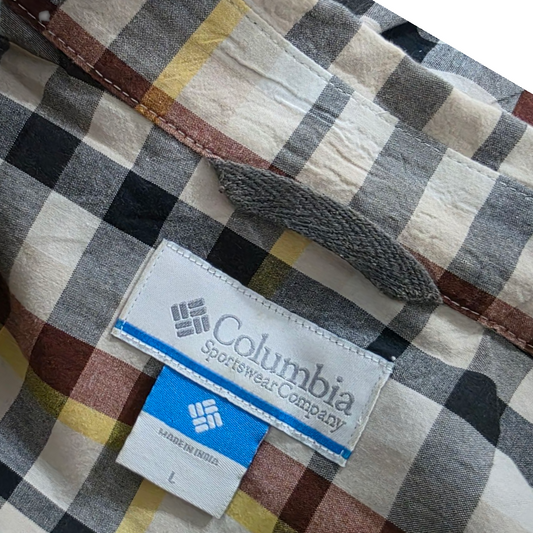 Camisa Columbia Grande L Cuadro Cafe (Usa