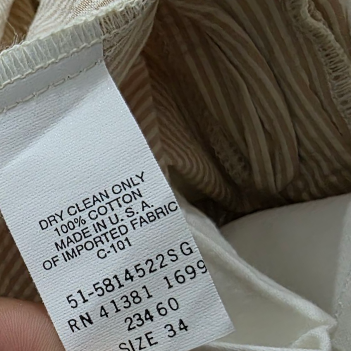Bermuda Ralph Lauren Talla 34 Cafe Claro