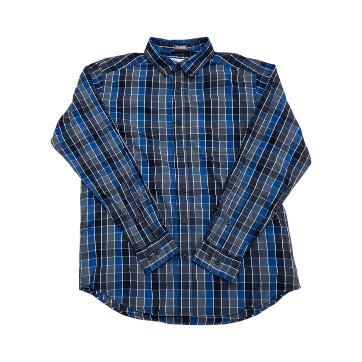 Camisa Columbia Mediana M Cuadros Azul