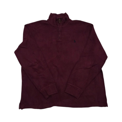 Sueter Medio Cierre Ralph Lauren Grande L Vino Pony Azul