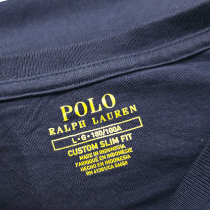 Playera Custom Slim Fit Ralph Lauren Grande L Azul