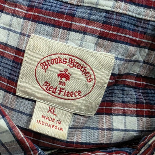 Camisa Brooks Brothers Xgrande Xl Cuadros Azul Vino