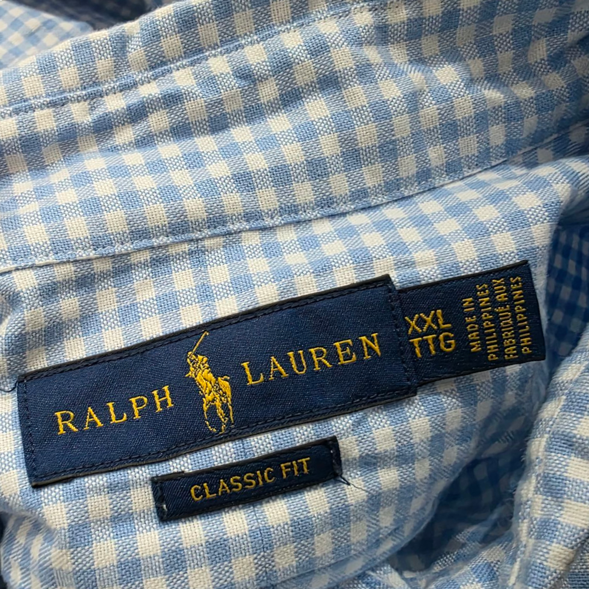 Camisa Classic Fit Ralph Lauren Xxl Cuadros Azul
