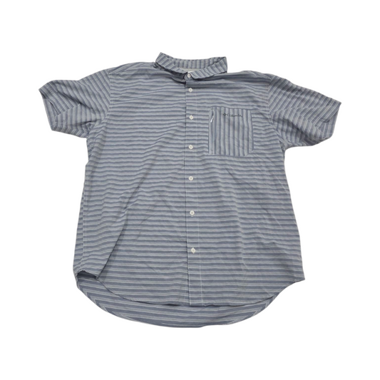 Camisa Manga Corta Columbia Xgrande Xl Azul Grisaceo