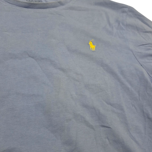 Playera Slimfit Ralph Lauren Xgrandexl Azul Pony Amarillo