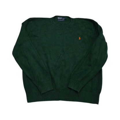 Sueter Ralph Lauren Grande L Verde Pony Naranja