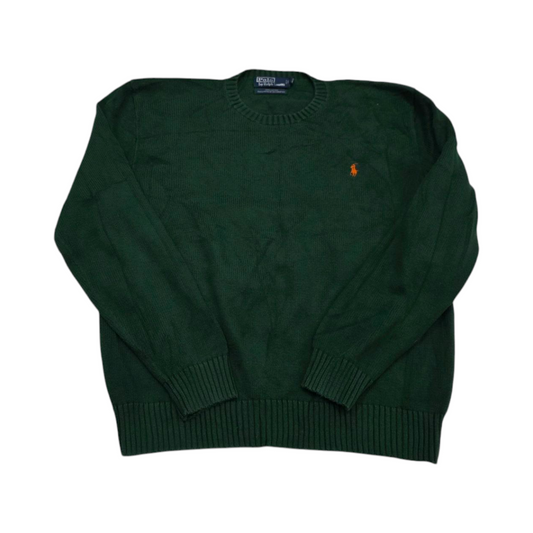 Sueter Ralph Lauren Grande L Verde Pony Naranja