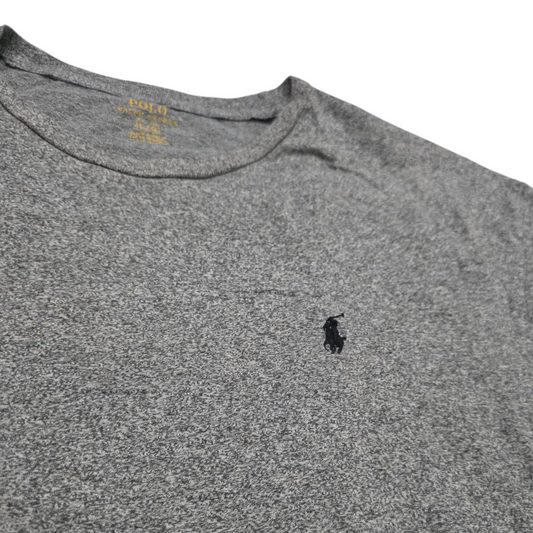 Playera Ralph Lauren Grande L Gris Pony Negro