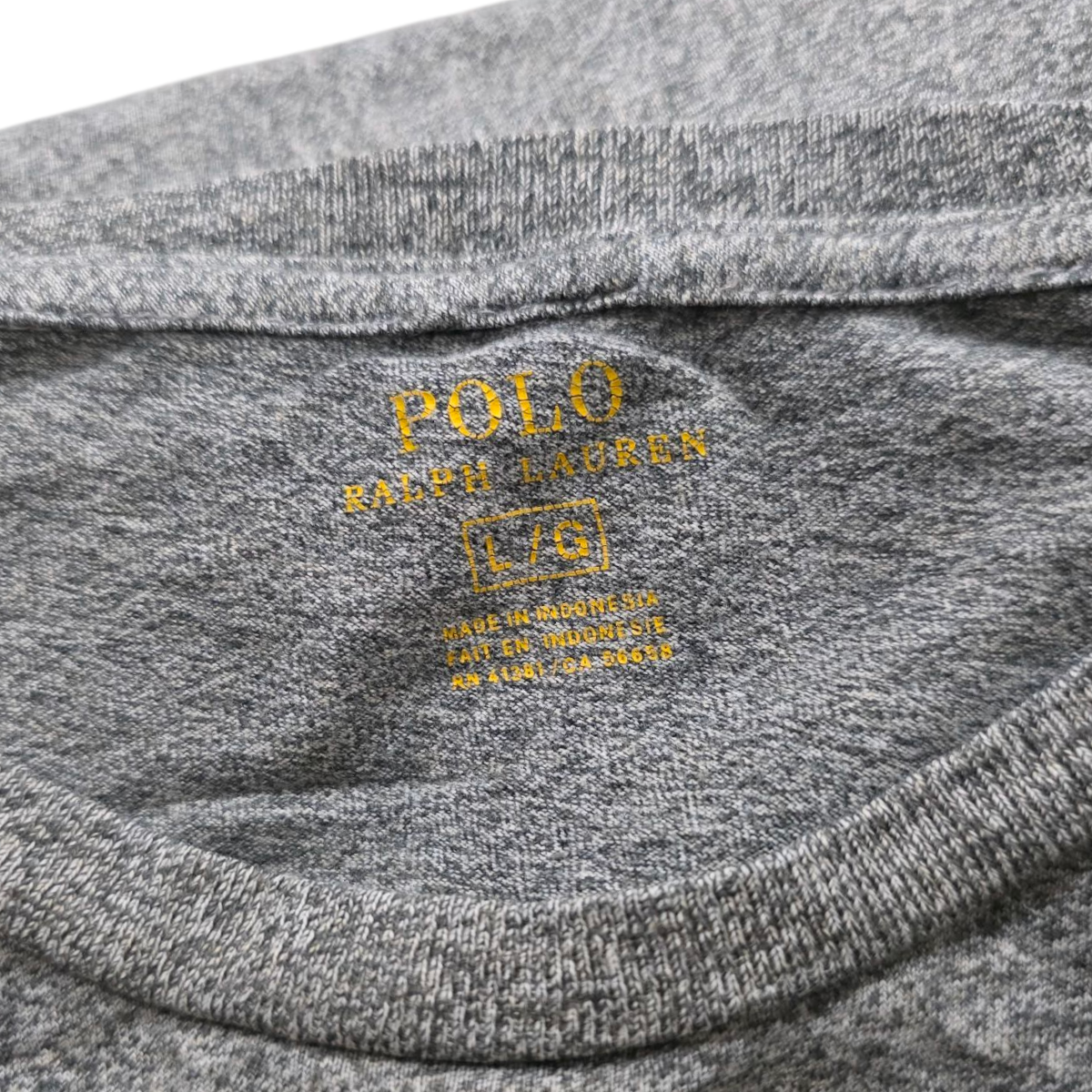 Playera Ralph Lauren Grande L Gris Pony Negro