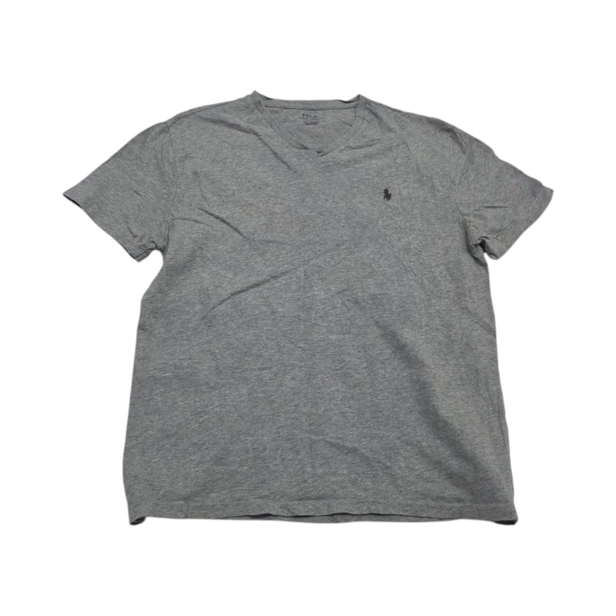 Playera Ralph Lauren Grande L Gris Pony Verde
