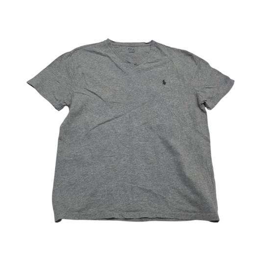 Playera Ralph Lauren Grande L Gris Pony Verde