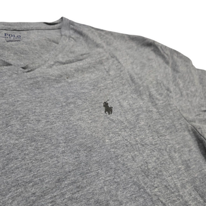 Playera Ralph Lauren Grande L Gris Pony Verde