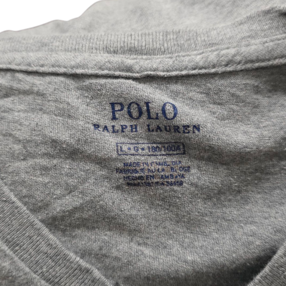 Playera Ralph Lauren Grande L Gris Pony Verde