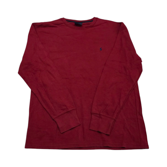 Playera Manga Larga Ralph Lauren Grande L Rojo Pony Azul