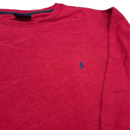 Playera Manga Larga Ralph Lauren Grande L Rojo Pony Azul